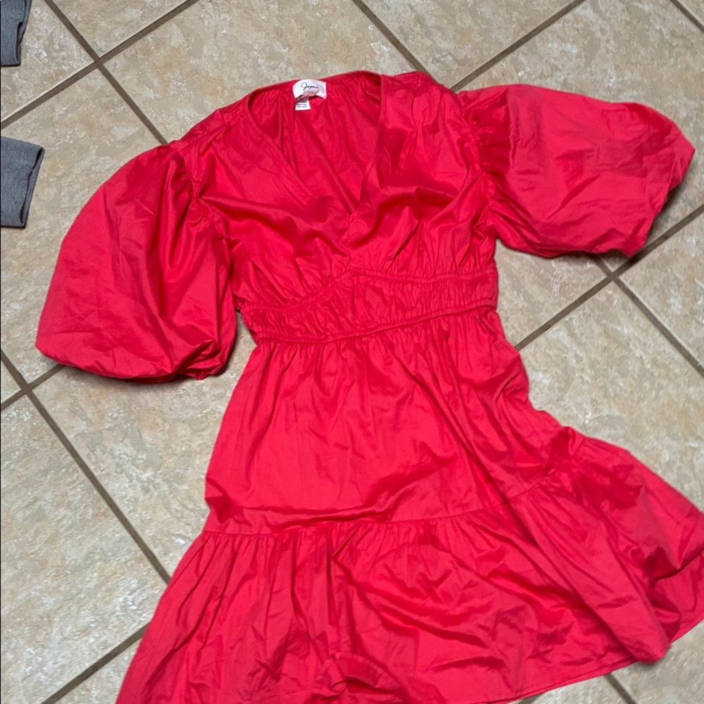 Japna Vibrant Red Mini Dress